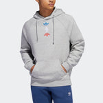 adidas Big Trefoil Hoodie 'Grey Heather Lush Blue' FS7347