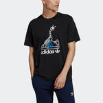 adidas originals Worm Tee Printing Sports Male Black GN2154