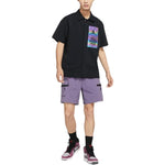 Men's Air Jordan Dongdan Laser Pattern Pullover Round Neck Short Sleeve Black T-Shirt DV6283-010