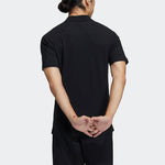 adidas Series Logo Solid Color Short Sleeve Polo Shirt Black GP0825