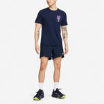 Nike Dri-FIT Alphabet Funny Pattern Printing Sports Training Short Sleeve Black Blue DM5681-498