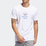 adidas Grand Tee 'White Red Blue' DU8341