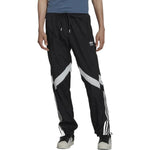 Men's adidas originals FW22 Rekive Printing Logo Stripe Drawstring Straight Sports Pants/Trousers/Joggers Black HK7325