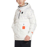 Nike LeBron Hybrid Stay Warm Plaid hooded Half Zipper Pullover Down Jacket White AT3905-121