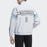 adidas Contrasting Colors Stand Collar Zipper Sports Jacket Gray HD0078