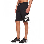 Nike Large Logo Printing Elastic Waistband Drawstring Sports Shorts Black 905299-010