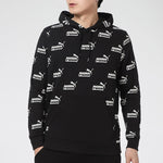 PUMA Logo Printed Casual Sports Hooded Sweater Men's Black 588803-01