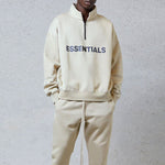Fear of God Essentials FW20 Half Zip Sweatshirt 'Cream' FOG-FW20-346