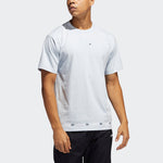 adidas originals Linear Repeat Logo Sports Round Neck Short Sleeve Blue GN7127