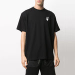 Off-White SS21 Pink Gradient Marker Arrow Short Sleeve For Men Black OMAA038R21JER0021032
