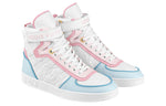 (WMNS) LOUIS VUITTON Boombox Ankle Sneakers 'White Monogram with Pink and Blue' 1A9S6Q