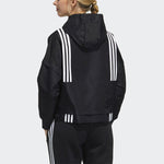 (WMNS) adidas Str Jkt Light Sport Patchwork Hooded Jacket For Black GT4404