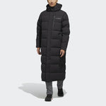adidas Xplr Dwn Bench Stay Warm Solid Color mid-length hooded down Jacket Black FJ9241