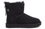 (WMNS) UGG Mini Bailey Bow II Exotic Boot 'Black' 1102972-BLK