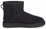 (WMNS) UGG Classic Mini UGG Rubber Logo 'Black' 1108231-BLK