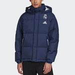 adidas Real SSP DW JKT Real Madrid Soccer/Football protection against cold Stay Warm Detachable hooded down Jacket Blue FQ3318