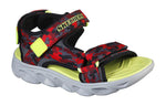 Skechers Hypno Splash Velcro Open Toe Big Boys Red Sandals 400077L-BKRD