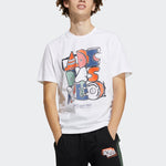 adidas neo M Ssfv5 Tee1 Funny Printing Logo Sports Cotton Round Neck Short Sleeve White GP4864