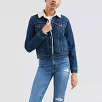 Levis Imitation Lamb Wool Denim Jacket Blue 36136-0013