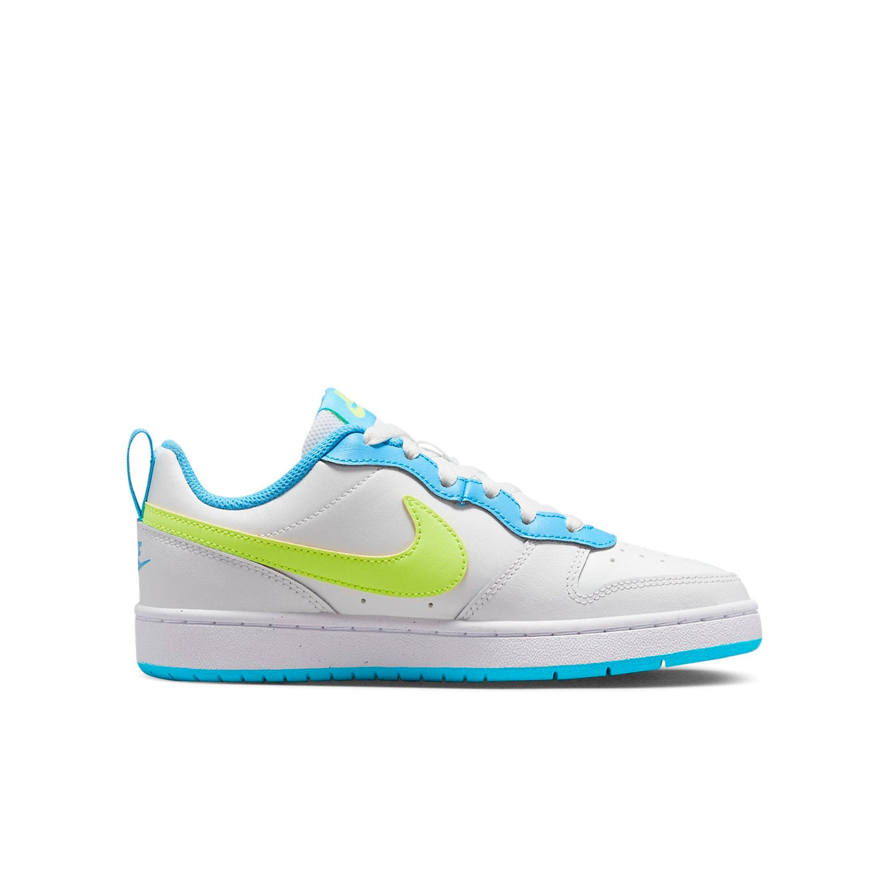 (GS) Nike Court Borough Low 2 'White Baltic Blue Volt' BQ5448-122