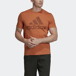 adidas MH Bos Tee Gym Training Sports Round Neck Short Sleeve Khaki Brown EB5243