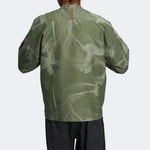 Men's adidas SS22 Logo Printing Solid Color Zipper Jacket Green HE5151
