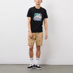 Men's Vans Printing Sports Round Neck Short Sleeve Black VN0A3ZNOBLK