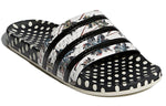 (WMNS) adidas Adilette Slide 'Black White Silver' CM8224