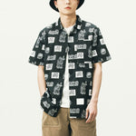 Vans x DUYANAIZI Series Printing Pattern Casual Sports Short Sleeve Black Shirt VN0A5F44ZHA