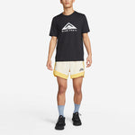 Men's Nike Dri-FIT Alphabet Pattern Printing Quick Dry Trail Running Sports Short Sleeve Black T-Shirt DM5424-010