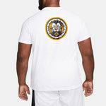 Men's Nike Lebron Dri-fit Back Animal Printing Round Neck Short Sleeve White T-Shirt DR7648-100