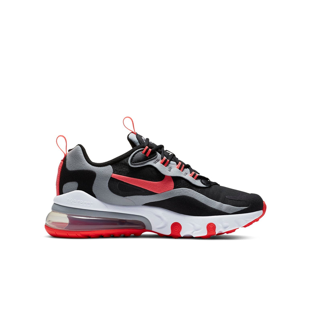 (GS) Nike Air Max 270 React 'Black Red Grey' BQ0103-019