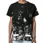 Off-White Splash Ink Short Sleeve Loose Unisex Black OMAA002F176200179901