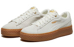(WMNS) PUMA Smash Platform Frill 'White Gold' 366928-04