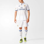 adidas real Madrid 16-17 Season Fan Edition Home Alphabet Logo Stripe Sports Soccer/Football Short Sleeve Jersey White S94992