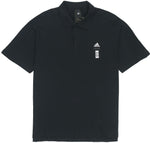 adidas Wj Solid Color Logo Micro Mark Athleisure Casual Sports Short Sleeve Polo Shirt Black HE5164