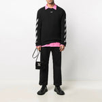 Off-White Men's SS21 SS21 logo Shirt Black OMHE023R21KNI0011041