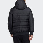 adidas neo M Dwn 3S Puf Jk Metallic Sports hooded down Jacket Black H45283