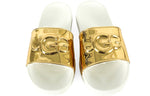 (WMNS) UGG Royale Graphic Metallic Slides 'Gold'  1101189-GOLD