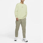Men's Nike Embroidered Logo Sports Round Neck Pullover Green DR7836-371