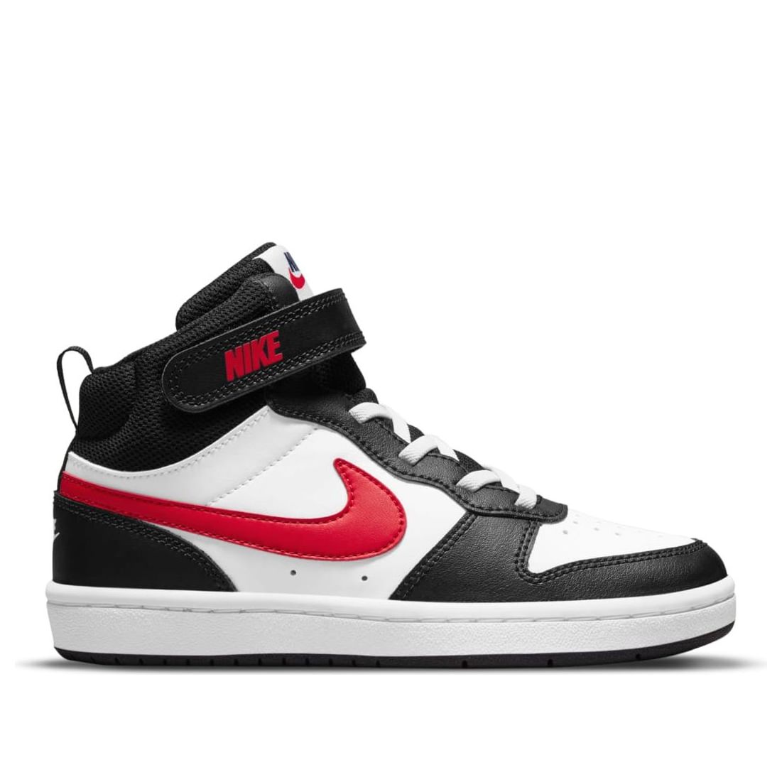 (PS) Nike Court Borough 2 Mid-Top Sneakers Black/White/Red DO5891-161