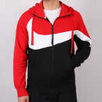 Nike Men's Jacket Hooded Long Sleeve Color Block Casual Jacket AR3085-657