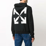 Off-White Pascal Painting Printing Hooded Pullover Men Black OMBB034F20FLE0111001