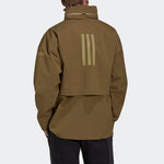 Men's adidas Terrex C Myshelter.R Waterproof Sports Outdoor Hooded Jacket Dark Olive Green H65698
