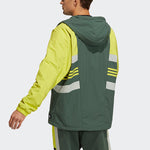 adidas MENS Casual Sports Hooded Jacket Green H17983