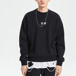 Li-Ning Unisex Logo Embroidery Round-Neck Sweatshirt 'Black' AWDRC75-1