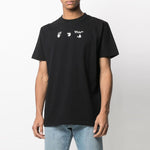 Off-White Men's SS21 Peace Worldwide Cotton Black OMAA027R21JER0091055