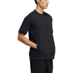 Men's adidas Solid Color Back Large Logo Alphabet Printing Short Sleeve Black T-Shirt GQ1170