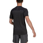 Men's adidas Mesh Panel Armpit Round Neck Pullover Short Sleeve Black T-Shirt HE5441