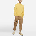 Men's Nike FW21 Solid Color Fleece Lined Stay Warm Pullover Yellow 916609-761